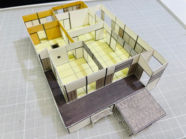 ペーパー建築模型「桂離宮 書院群」製作　～古書院編④～